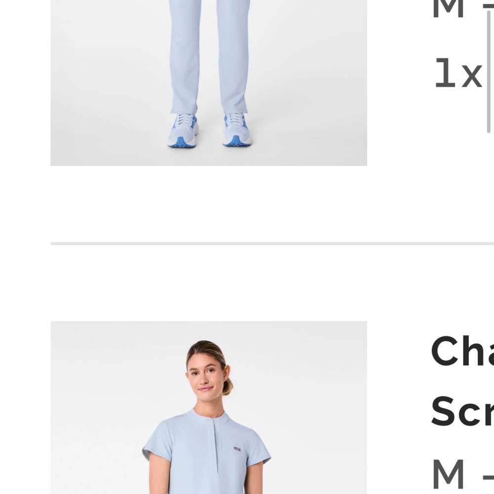 Light Blue Scrub Set Figs